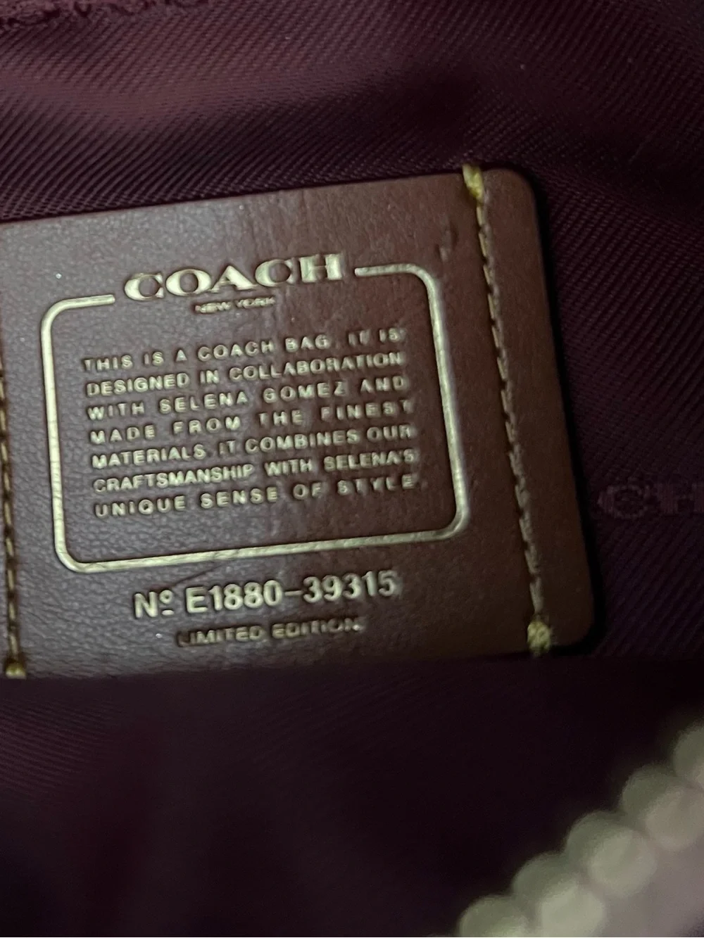 Selena Gomez X Coach limited edition belt bag